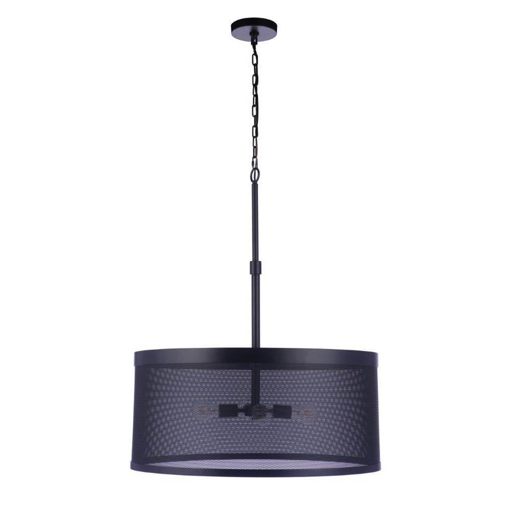 Craftmade Mesh 4 Light Pendant In Flat Black