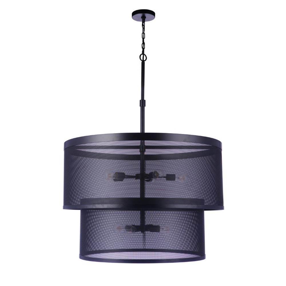 Craftmade Mesh 9 Light Pendant In Flat Black