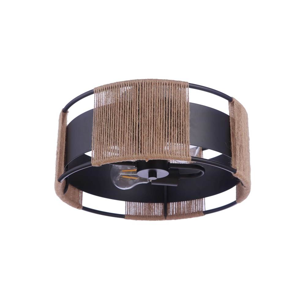 Craftmade Kensey 2 Light Semi Flush In Flat Black