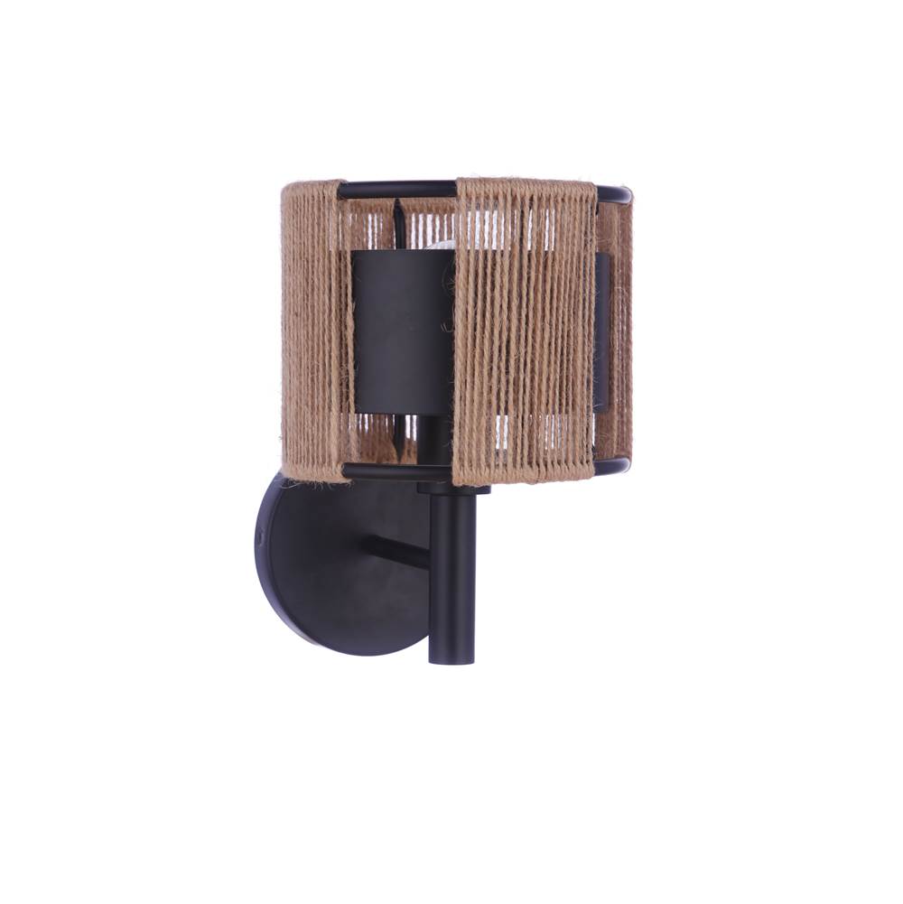 Craftmade Kensey 1 Light Wall Sconce In Flat Black