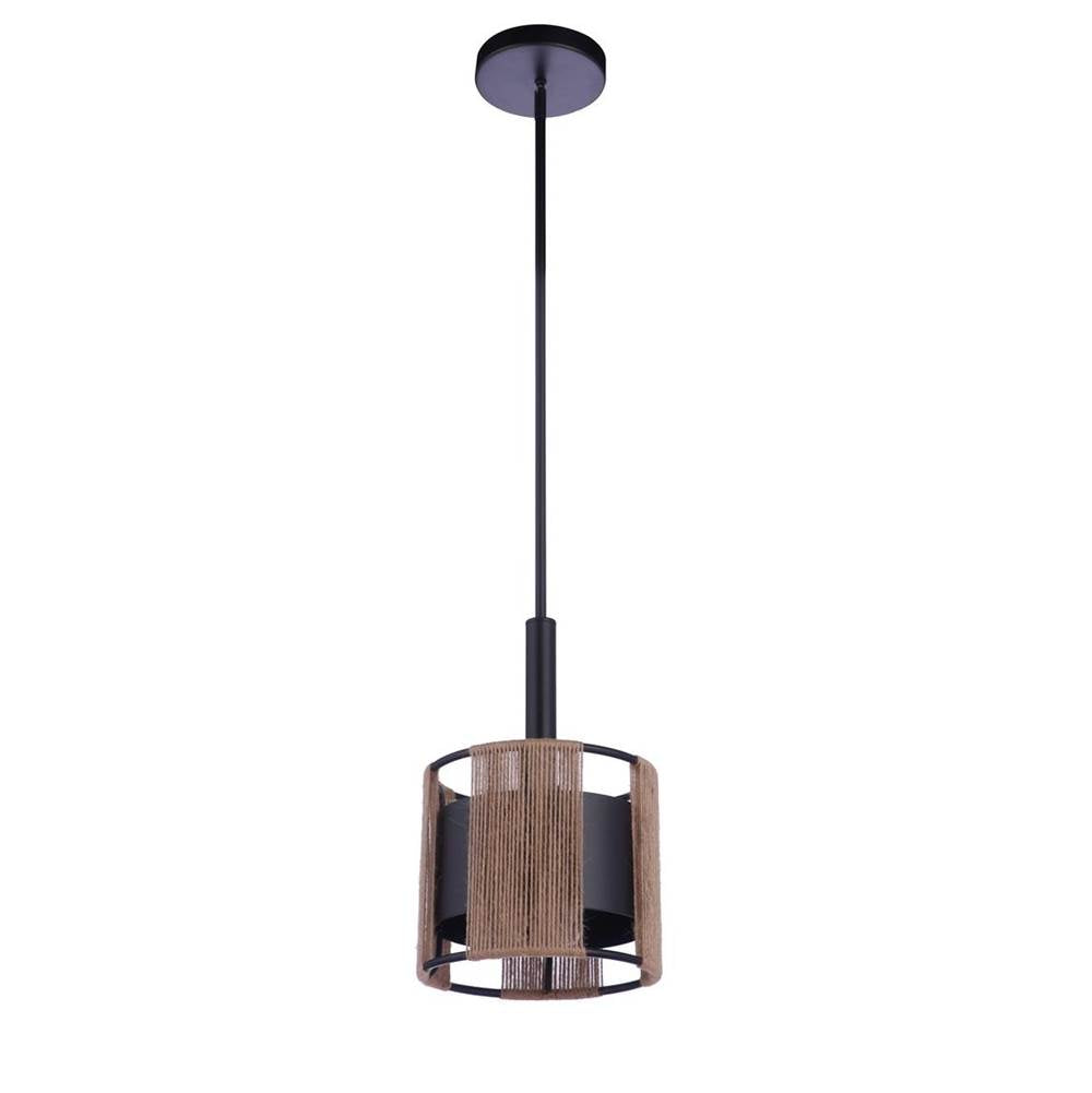 Craftmade Kensey 1 Light Mini Pendant In Flat Black