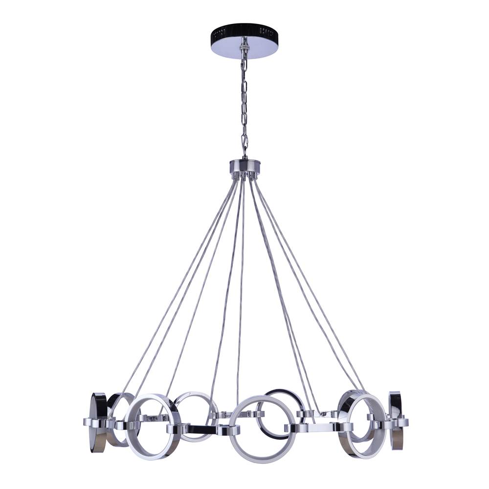 Craftmade Context 9 Light Led Chandelier In Chrome