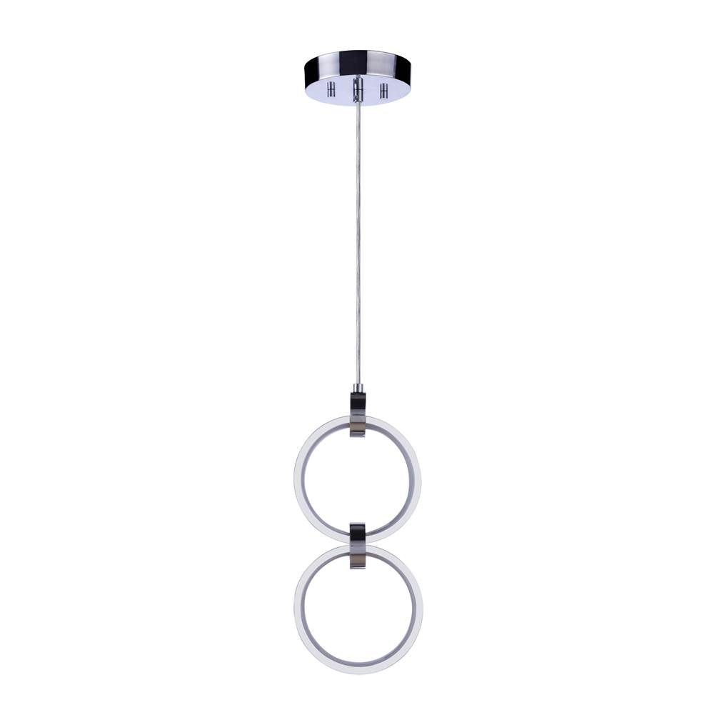 Craftmade Context 2 Light Led Pendant In Chrome