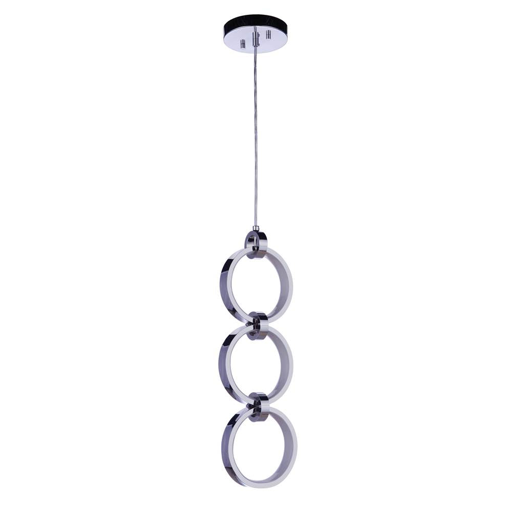 Craftmade Context 3 Light Led Pendant In Chrome