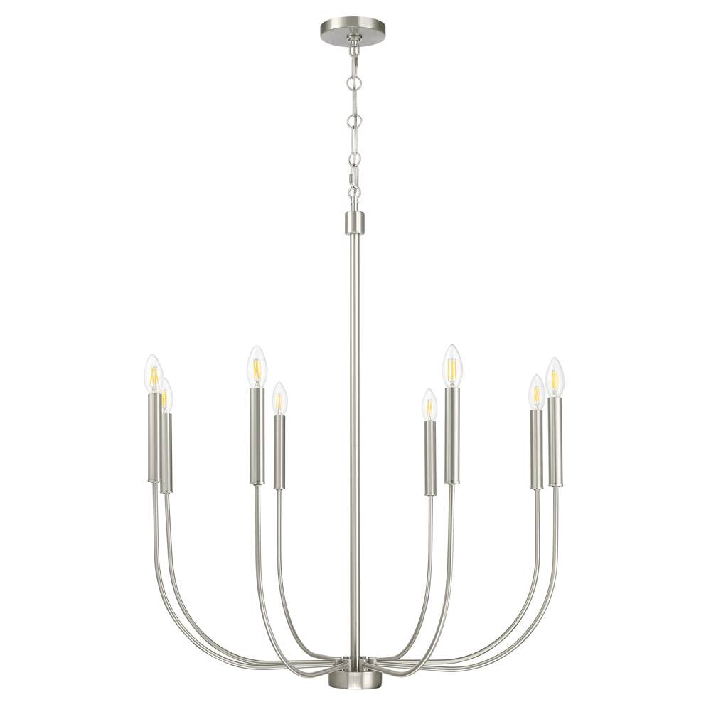 Craftmade Traci 8 Light Chandelier In Brushed Polished Nickel