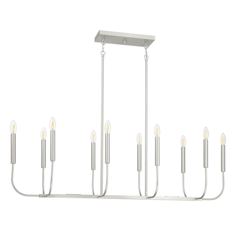 Craftmade Traci 10 Light Island In Brushed Polished Nickel