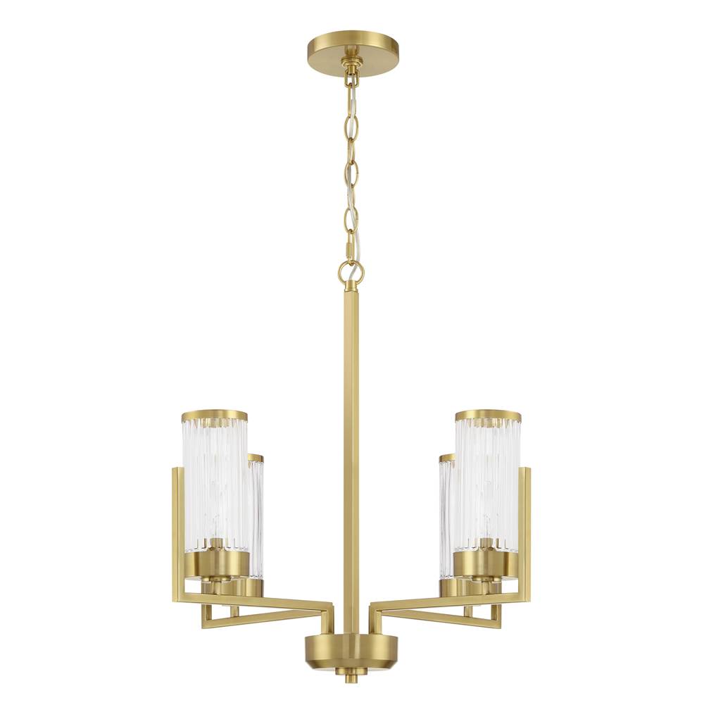 Craftmade 60124-SB Satin Brass Requires 4 Candelabra Base 60 Watt Bulbs (not Included) Image 4