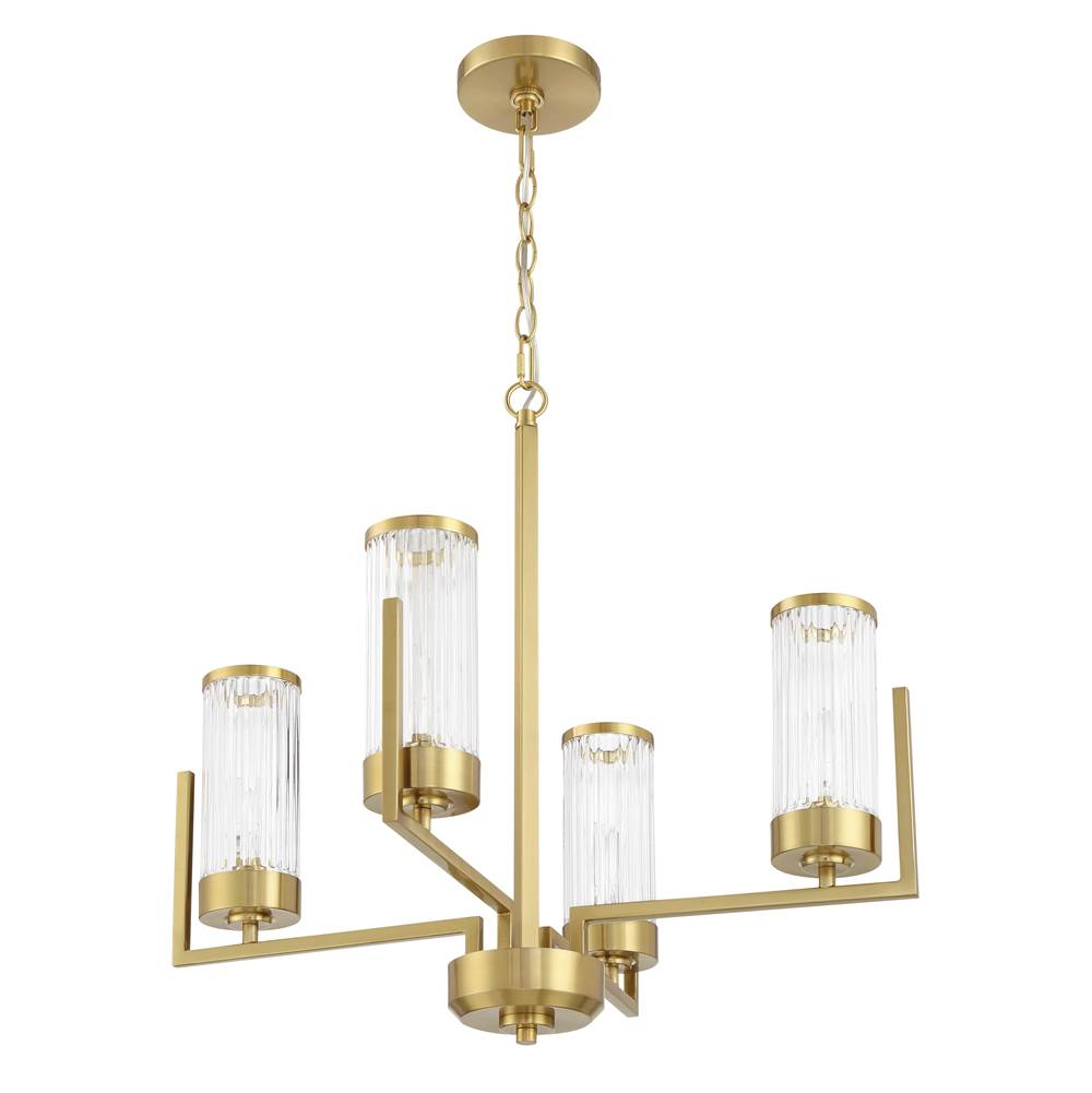 Craftmade 60124-SB Satin Brass Requires 4 Candelabra Base 60 Watt Bulbs (not Included) Image 3