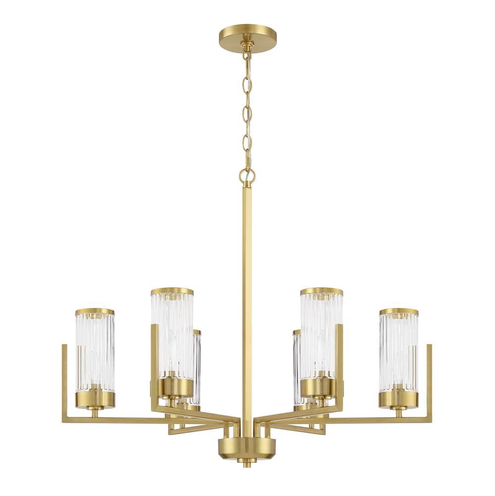 Craftmade 60126-SB Satin Brass Requires 6 Candelabra Base 60 Watt Bulbs (not Included) Image 5