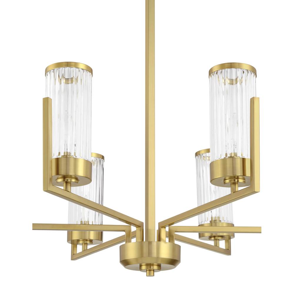 Craftmade 60126-SB Satin Brass Requires 6 Candelabra Base 60 Watt Bulbs (not Included) Image 3