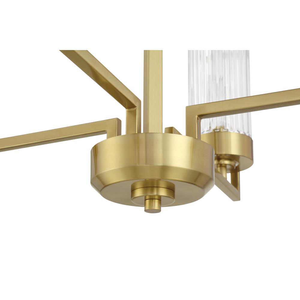 Craftmade 60126-SB Satin Brass Requires 6 Candelabra Base 60 Watt Bulbs (not Included) Image 2