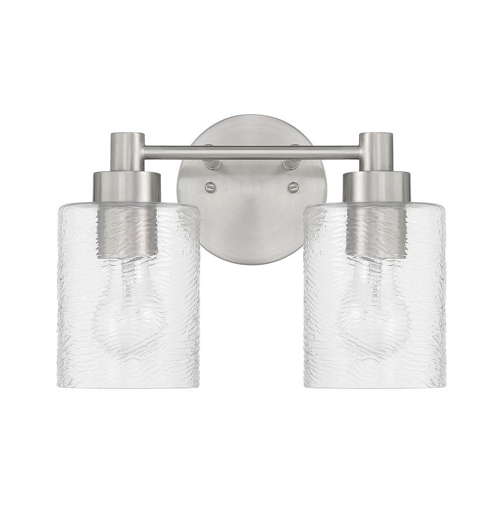 Craftmade Lyndsey 2 Light Vanity In Brushed Polished Nickel