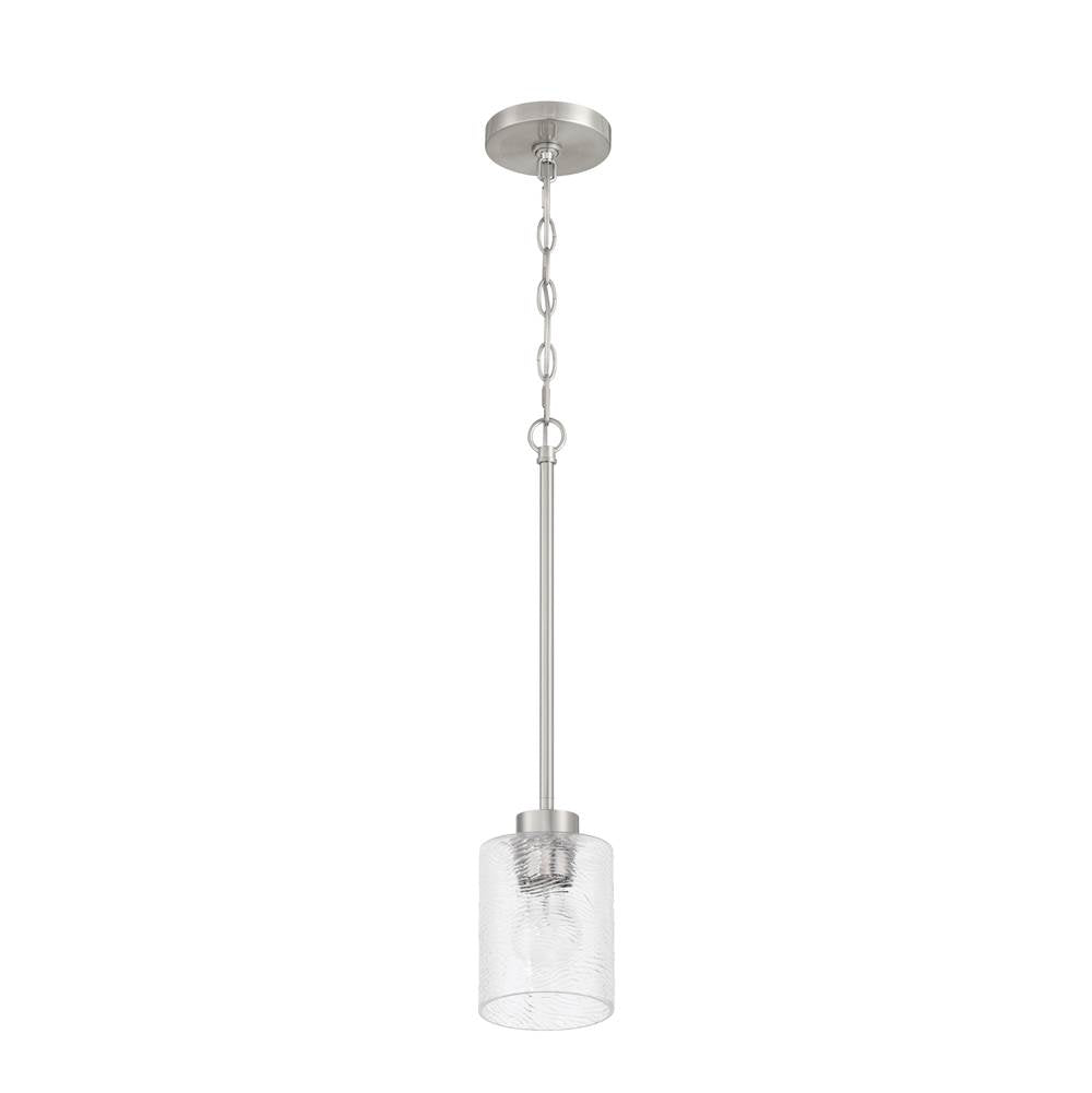 Craftmade Lyndsey 1 Light Mini Pendant In Brushed Polished Nickel