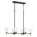 Craftmade Council 6 Light Island In Flat Black/satin Brass