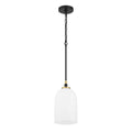 Craftmade 60391-FBSB Flat Black,Satin Brass Council 1 Light Pendant In Flat Black/satin Brass Image 1