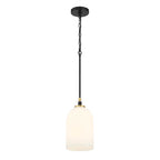 Craftmade Council 1 Light Pendant In Flat Black/satin Brass