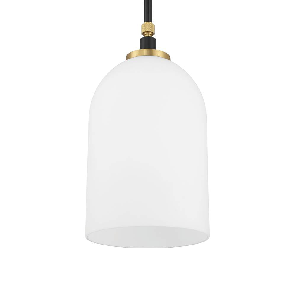 Craftmade 60391-FBSB Flat Black,Satin Brass Council 1 Light Pendant In Flat Black/satin Brass Image 3