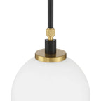 Craftmade 60391-FBSB Flat Black,Satin Brass Council 1 Light Pendant In Flat Black/satin Brass Image 2