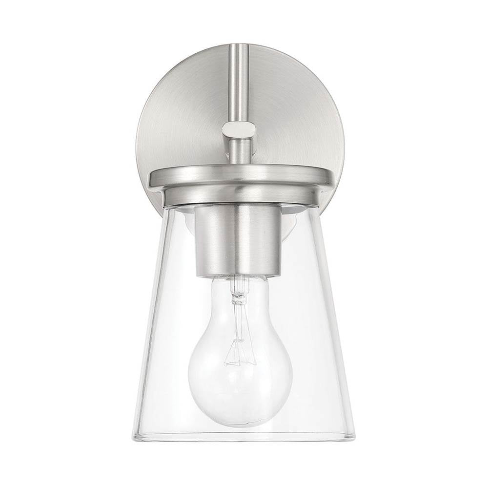 Craftmade Connell 1 Light Wall Sconce In Brushed Polished Nickel