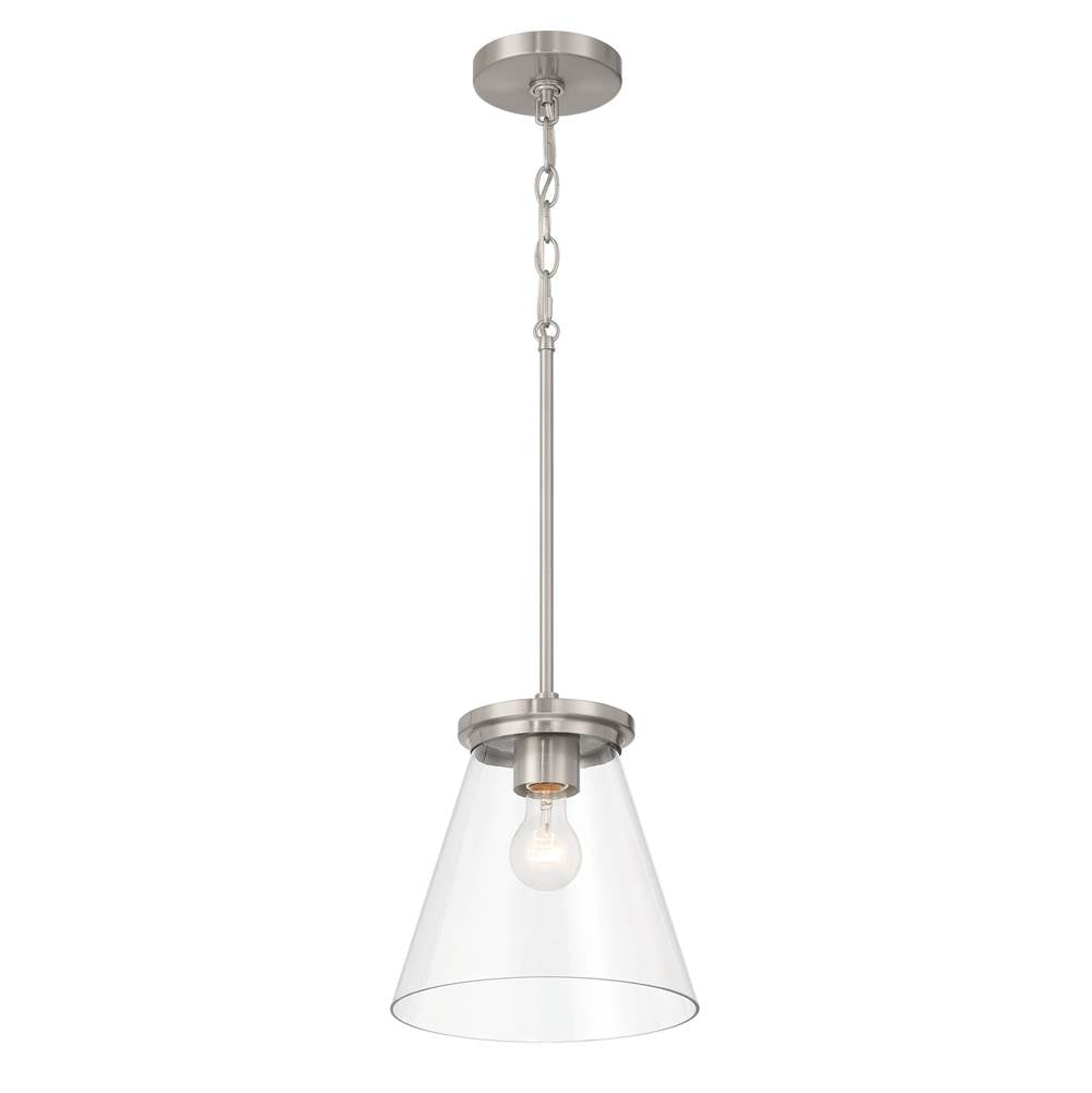 Craftmade Connell 1 Light Pendant In Brushed Polished Nickel