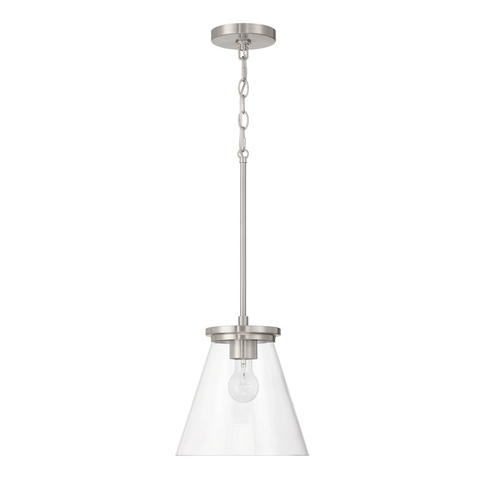 Craftmade 60492-BNK  Connell 1 Light Pendant In Brushed Polished Nickel Image 6