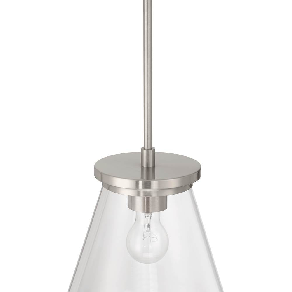 Craftmade 60492-BNK  Connell 1 Light Pendant In Brushed Polished Nickel Image 2