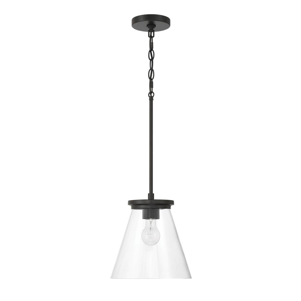 Craftmade 60492-FB Flat Black Connell 1 Light Pendant In Flat Black Image 6