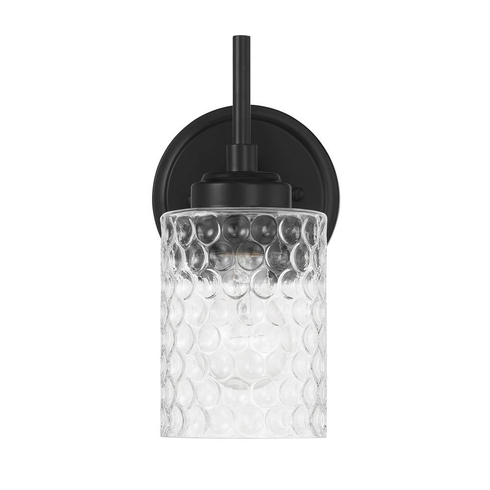 Craftmade Claire 1 Light Wall Sconce In Flat Black