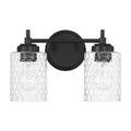 Craftmade Claire 2 Light Vanity In Flat Black