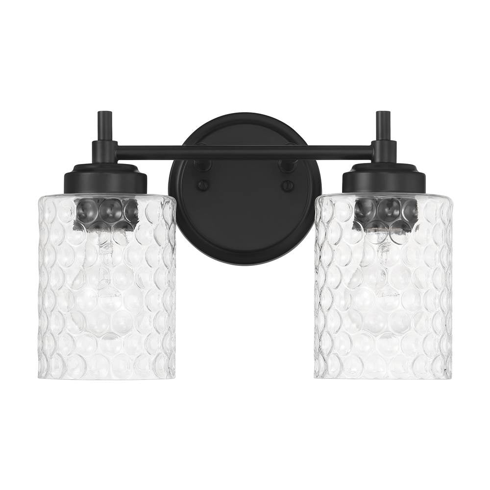 Craftmade Claire 2 Light Vanity In Flat Black