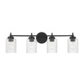 Craftmade Claire 4 Light Vanity In Flat Black