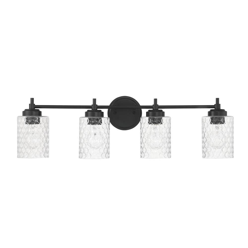 Craftmade Claire 4 Light Vanity In Flat Black