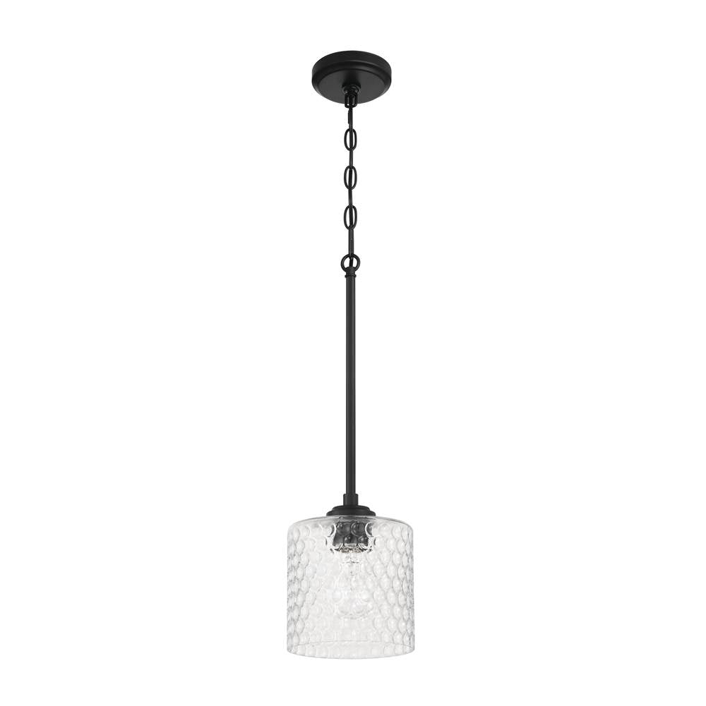 Craftmade Claire 1 Light Mini Pendant In Flat Black