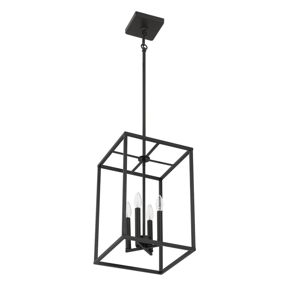 Craftmade 60635-FB Flat Black Signature Foyer 4 Light 18'' Foyer In Flat Black Image 4