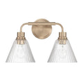 Craftmade Pleated 2 Light Vanity In Premium Bronze