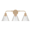 Craftmade Pleated 3 Light Vanity In Premium Bronze