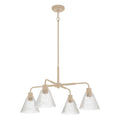 Craftmade Pleated 4 Light Chandelier In Premium Bronze
