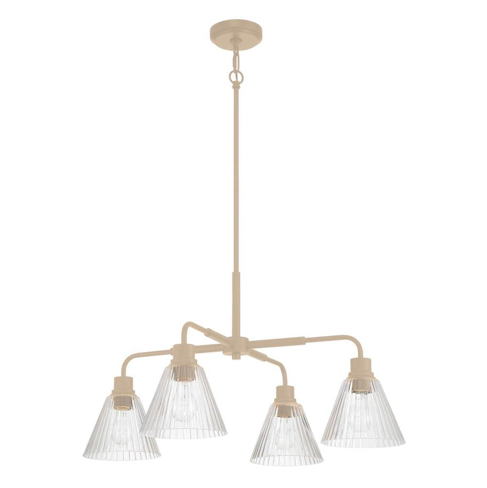 Craftmade Pleated 4 Light Chandelier In Premium Bronze