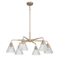 Craftmade Pleated 6 Light Chandelier In Premium Bronze