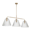 Craftmade Pleated 3 Light Island In Premium Bronze