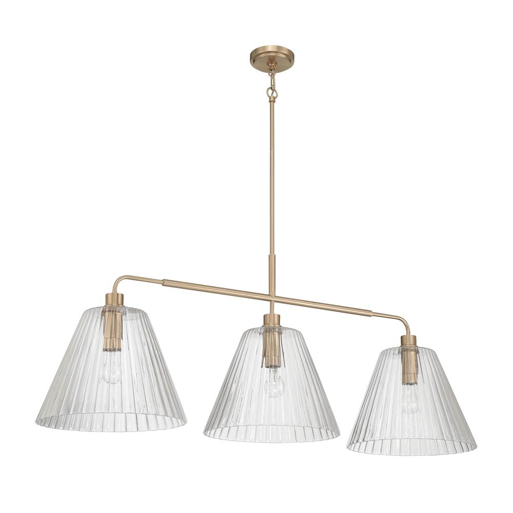 Craftmade Pleated 3 Light Island In Premium Bronze