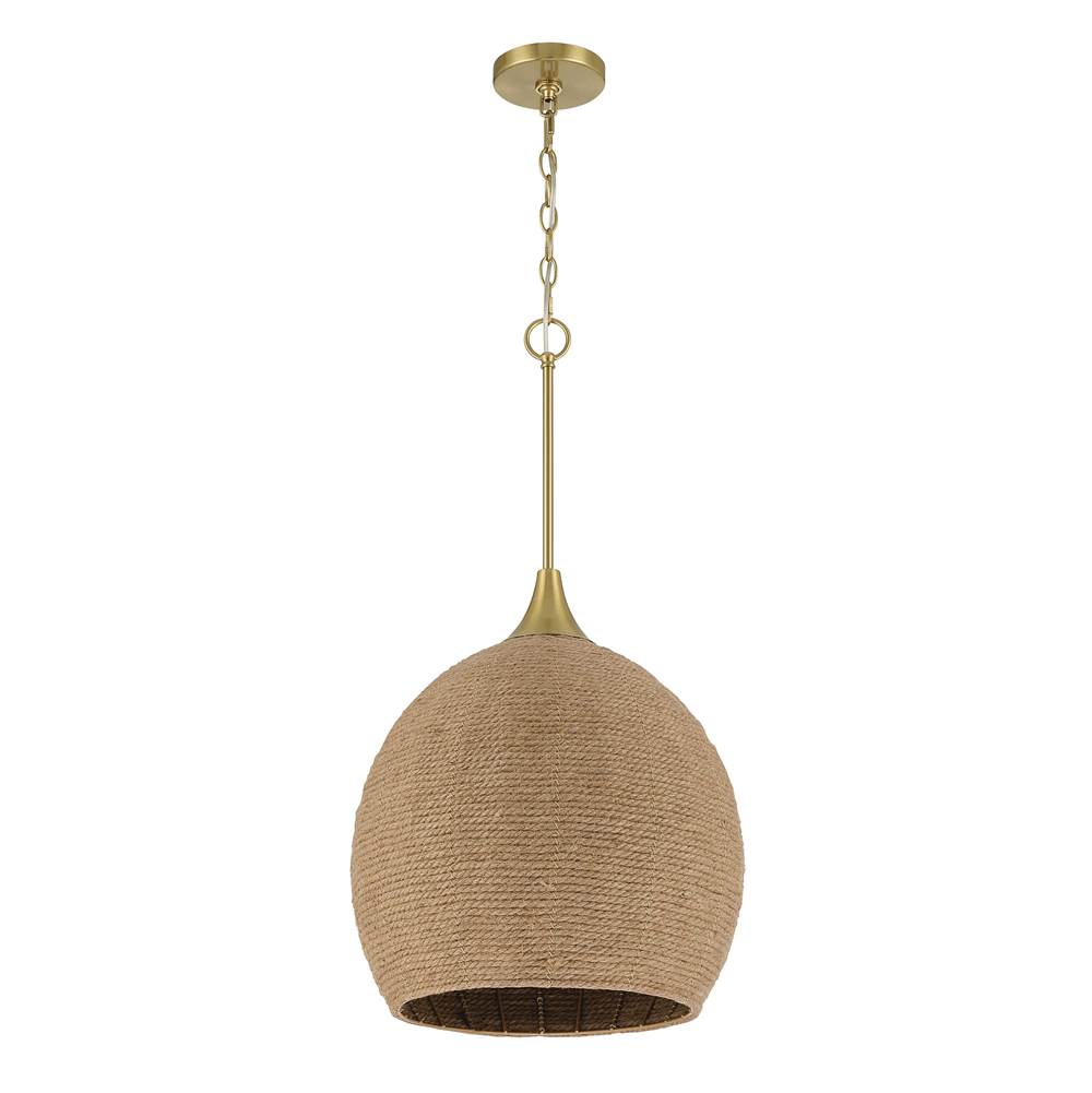 Craftmade Keira 1 Light Pendant In Satin Brass