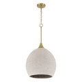 Craftmade Keira 1 Light Pendant In Satin Brass (white Rope)