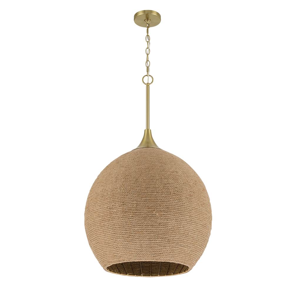 Craftmade Keira 3 Light Pendant In Satin Brass