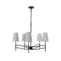 Craftmade Astor 5 Light Chandelier In Flat Black