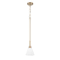 Craftmade Pleated Ii Pleated Ii 1 Light Mini Pendant In Premium Bronze (cased White Glass)