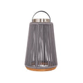 Craftmade Sea Scape Sea Scape Solar Led Outdoor Rechargeable Table Lamp In Stainless Steel, Gray Rope
