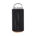Craftmade Sea Scape Sea Scape Solar Led Outdoor Rechargeable Table Lamp In Stainless Steel, Black Rope