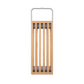 Craftmade Teak Solar Led Outdoor Rechargeable Table Lamp In Teak/textured Grey