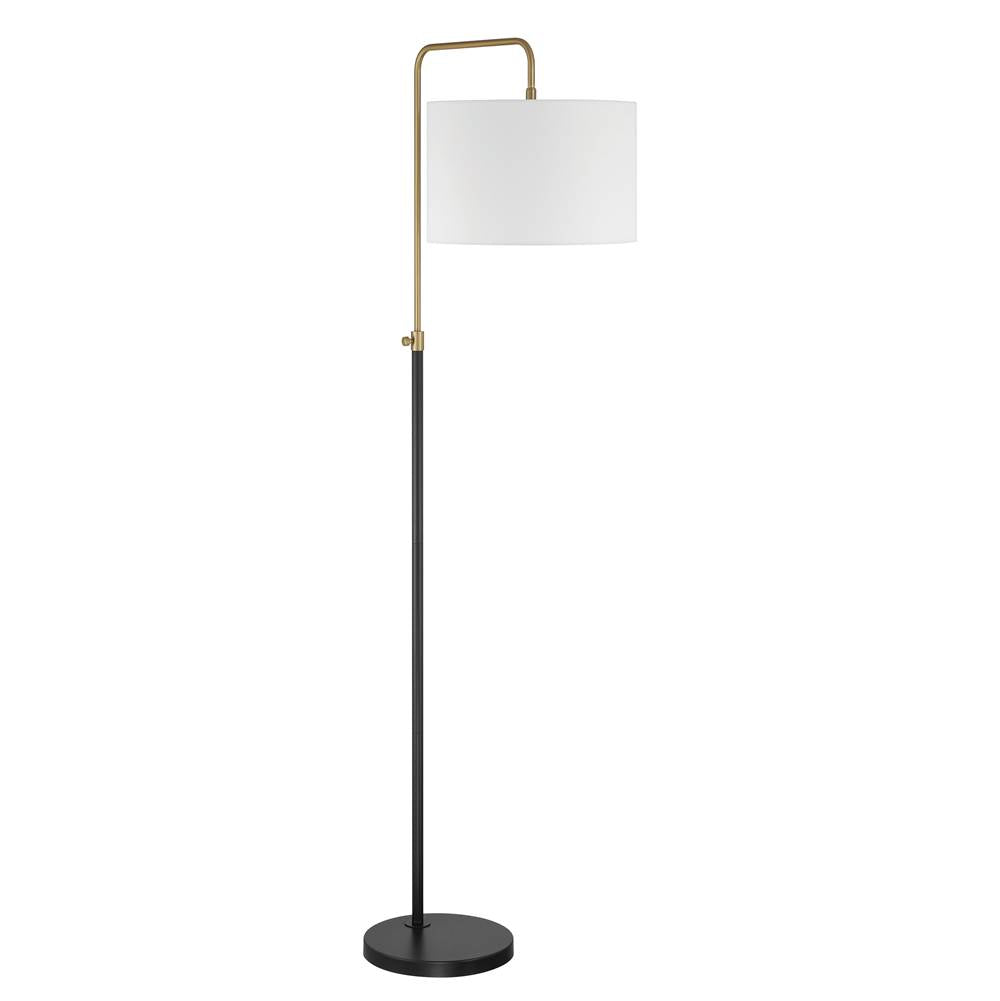 Craftmade Ingraham 1 Light Floor Lamp In Flat Black/satin Brass